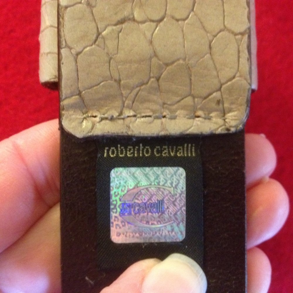 Roberto Cavalli Just Cavalli Python Tan Leather B… - image 7